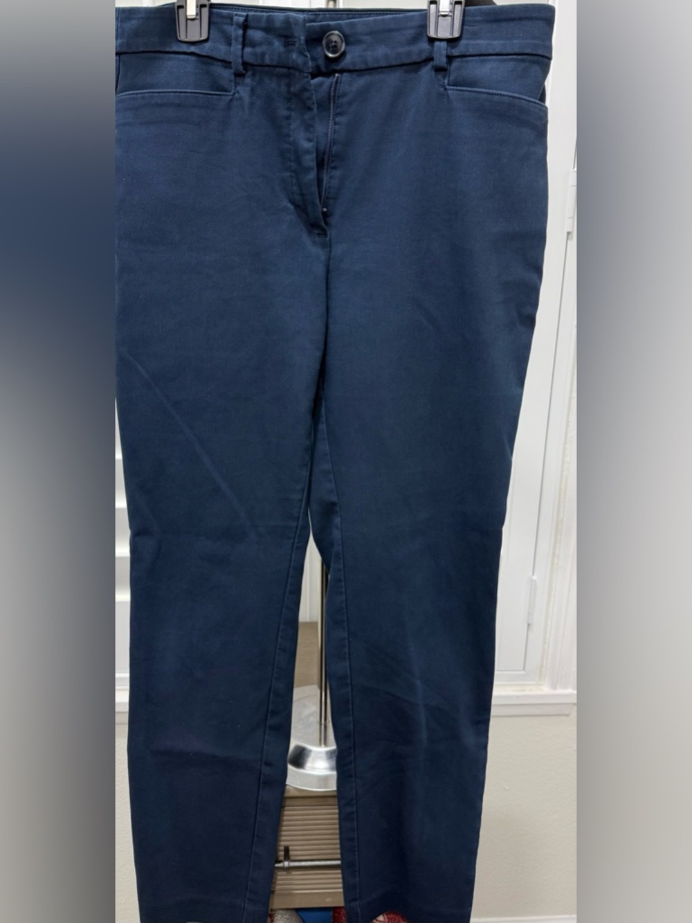LOFT Navy Straight-Leg Pants